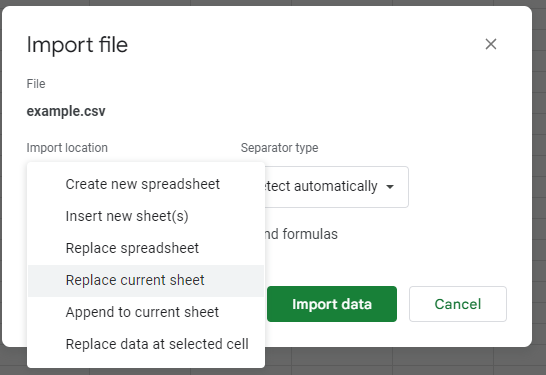 Decide where you want your document to live